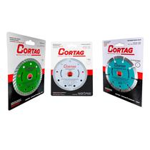 Kit c/ 3 Discos de Corte da CORTAG Turbo ECO Porcelanato Segmentado 110mm X 20mm 4.3/8 x 13/16 Kit c/ 3 Discos de Corte da CORTAG Turbo ECO Porcelanato Segmentado 110mm X 20mm 4.3/8 x 13/16
