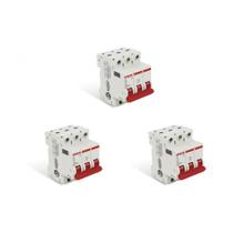 Kit C/3 - Disjuntor Steck Din Tripolar 70A Sd63 C Sd63C70 Kit C/3 - Disjuntor Steck Din Tripolar 70A Sd63 C Sd63C70