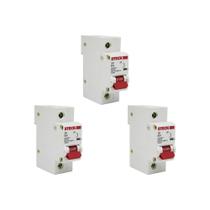 Kit C/3 - Disjuntor Steck Din Unipolar 80A Sd61 C10Ka