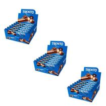 Kit c/ 3 Display Chocolate Com Wafer Trento Recheio Creme C/16 - 512g