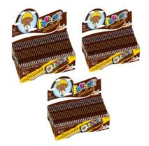 Kit c/ 3 Display Pirulito Mastigável Frutsy Chocolate 560g - Dori Kit c/ 3 Display Pirulito Mastigável Frutsy Chocolate 560g - Dori