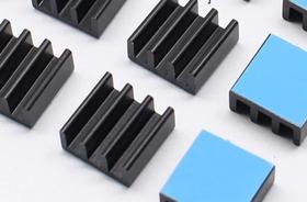 Kit C/ 3 Dissipador De Calor Autoadesivo 11mm X 11mm X 5mm - PRETO