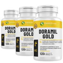 KIT C/3 Doramil Gold 120 Caps Cálcio, Colágeno 2 K2 D3