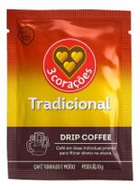 Kit c/ 3 Drip Coffee 3 Coracoes Tradicional 10g Kit c/ 3 Drip Coffee 3 Coracoes Tradicional 10g