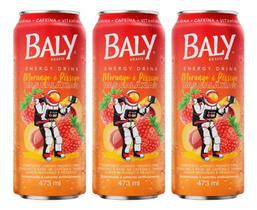 Kit C/3 Energético Baly Drynk Morango E Pêssego 473ml Kit C/3 Energético Baly Drynk Morango E Pêssego 473ml