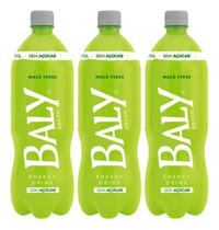 Kit C/3 Energético Baly Energy Drink Maçã Verde S/açúcar 1l Kit C/3 Energético Baly Energy Drink Maçã Verde S/açúcar 1l