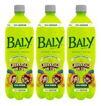 Kit C/3 Energético Baly Energy Drink Uva Verde S/açúcar 1l Kit C/3 Energético Baly Energy Drink Uva Verde S/açúcar 1l