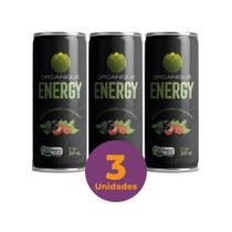 Kit c/ 3 Energético Organique Energy Drink Sabor Açaí Guaraná e Erva Mate 269ml