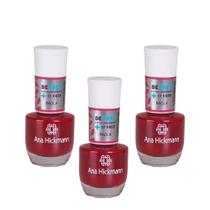 Kit c/3 Esmaltes Ana Hickmann Vermelho Be Free Paola Hipoalergênico Kit c/3 Esmaltes Ana Hickmann Vermelho Be Free Paola Hipoalergênico