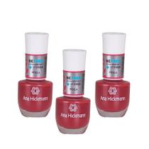 Kit c/3 Esmaltes Ana Hickmann Vermelho Be Free Perla Hipoalergênico