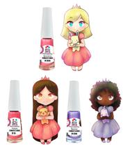 Kit C/3 Esmaltes Infantil A Base De Água Amusant Princesas