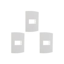 Kit C/3 - Espelho Placa Peesa Alfa P1502 4X2 1Modulo Branco