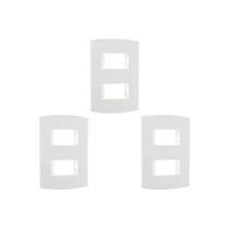 Kit C/3 - Espelho Placa Peesa Alfa P1504 4X2 2Modulo Dist... Kit C/3 - Espelho Placa Peesa Alfa P1504 4X2 2Modulo Dist...