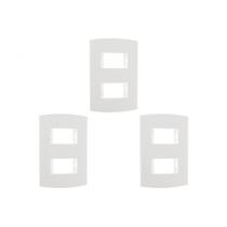 Kit C/3 - Espelho Placa Peesa Alfa P1504 4X2 2Modulo Dist... Kit C/3 - Espelho Placa Peesa Alfa P1504 4X2 2Modulo Dist...