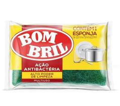 Kit c/ 3 Esponja Bom Bril Multiuso de esponja amarelo