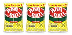 Kit C/3 Esponja Bombril Multiuso Leve 4 Pague 3