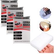 Kit c/ 3 Esponja Mágica para Limpeza Melanina Tira Mancha Limpa Parede Tênis etc
