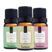 Kit c/3 Essências Para Aromatizador Via Aroma