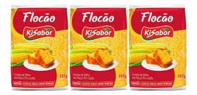 Kit C/3 Farinha De Milho Flocão Kisabor 500g