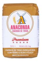 Kit c/ 3 Farinha de Trigo Tipo 1 Anaconda Premium Pacote 1kg