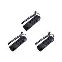 Kit C/3 - Filtro Linha Qualitronix 8 Tomada(s) Bivolt Preto Kit C/3 - Filtro Linha Qualitronix 8 Tomada(s) Bivolt Preto