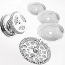 Kit C/ 3 Filtros Laváveis De Aço Para Prensa Francesa 800ml