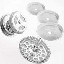 Kit C/ 3 Filtros Laváveis De Aço Prensa Francesa 600ml