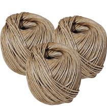 KIT C/3 Fio Barbante Rami 4mm 500g Aprox. 130 Mts Artesanato KIT C/3 Fio Barbante Rami 4mm 500g Aprox. 130 Mts Artesanato