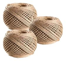 Kit C/3 Fio Cordão Barbante Rami 2mm Rolo 100g Sisal 90 Mts