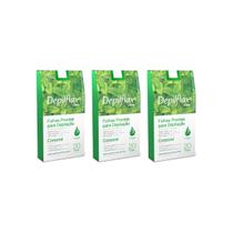 Kit C/3 Folhas Prontas Corporal Hortelã com 24UN - Depilflax Kit C/3 Folhas Prontas Corporal Hortelã com 24UN - Depilflax