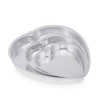 Kit c/ 3 forma de coração de alumínio tamanho variado Kit c/ 3 forma de coração de alumínio tamanho variado