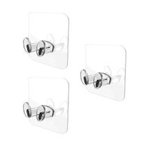 Kit C/3 Ganchos Soquete Adesivo Organizador Para Casa 6x6cm
