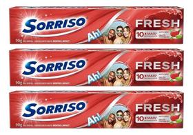Kit C/3 Gel Dental Fresh Sorriso 90g Kit C/3 Gel Dental Fresh Sorriso 90g