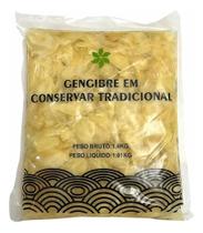 Kit c/ 3 Gengibre Tradicional Fatiado Em Conserva 1kg