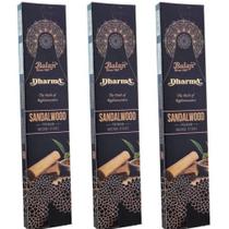 Kit c/ 3 Incensos Dharma Sandalwood 15g Original Aroma Relaxante Kit c/ 3 Incensos Dharma Sandalwood 15g Original Aroma Relaxante