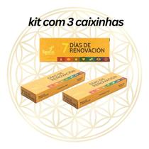 KIT C/ 3 Incensos Palo Santo Peruano Ispalla 7 Dias Renovação CONE