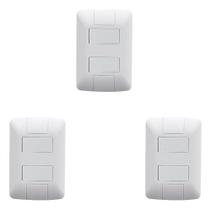 Kit C/3 Interruptor Simples Duplo + Placa Aria Tramontina