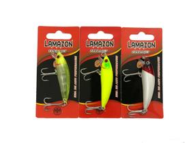 Kit C/3 Isca Artificial Meia Água 6cm 8gr Estilo Inna 60