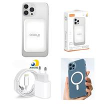 Kit c/3 itens: Power Bank 10000 Mah + carregador + capa magnética Compatível iPhone XR Ao 15