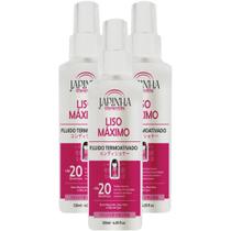 Kit C/3 Japinha Protetor Térmico Liso Máximo 120ml Original