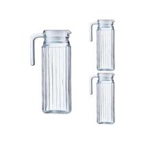 Kit C/3 Jarras Suiça De Vidro Transparente 1L Praticasa