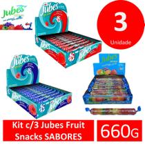 Kit c/3 Jubes Fruit Snacks 960g