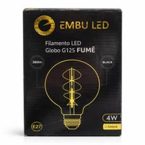 Kit c/3 lâmpada filamento led globo g125 fumê Kit c/3 lâmpada filamento led globo g125 fumê