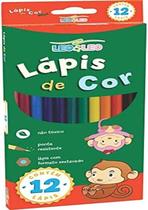 Kit c/ 3 Lapis 12 Cores Longo Sextavado, Leonora, Multicor