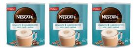 Kit C/3 Latas Café Com Leite Nescafé 300g Instantâneo