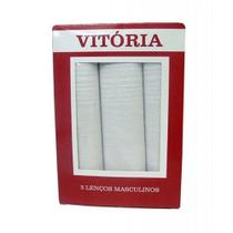 Kit c/ 3 Lenço Masculinos Vitória Cores Sortidas - 1883 - Lenços Presidente