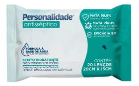 Kit c/ 3 Lenco Umedecido Antisseptico Personalidade 20un Kit c/ 3 Lenco Umedecido Antisseptico Personalidade 20un
