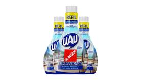 Kit c/ 3 Limpa Vidros Uau Blindex Sem Manchas - Refil 500ml