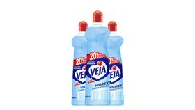 Kit c/ 3 Limpa Vidros Veja Squeeze Tradicional Vidrex 500ml