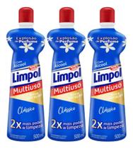 Kit C/3 Limpador Multiuso Clássico Limpol 500ml Kit C/3 Limpador Multiuso Clássico Limpol 500ml